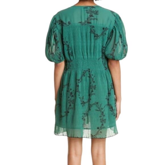 GANNI Georgette Micro Pleated Mini Dress - Picture 3 of 9